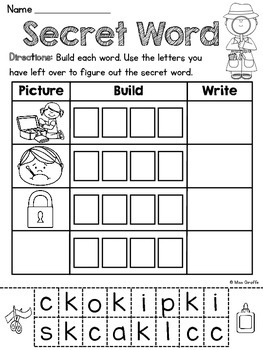 CK Worksheets & Activities NO PREP! by Miss Giraffe | TpT