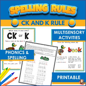 Spelling Rules - CK and K Rule Activities