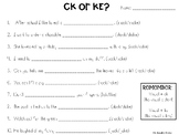 CK or KE? Phonics Rules Worksheet