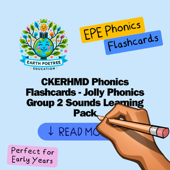 Preview of CKERHMD Phonics Flashcards - Jolly Phonics Group 2 Sounds Learning Pack