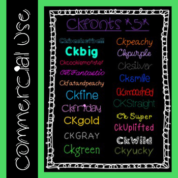 Preview of CKFonts {Set 5} 20 New Sweet Fonts for Teachers (Commercial Use)