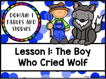 Preview of CKLA 1st Grade D1L1: The Boy Who Cried Wolf Flipchart