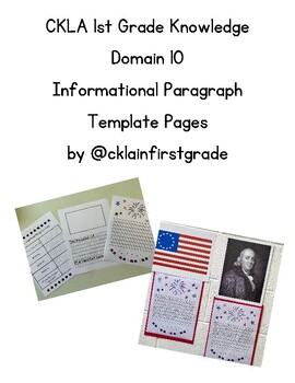 Preview of CKLA 1st Grade Knowledge Domain 10 Informational Paragraph Writing Pages