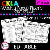 CKLA 1st Grade Skills Weekly Focus Flyer (Skills Guide)