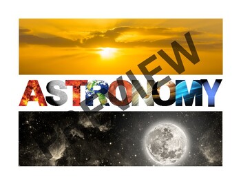Preview of CKLA- 1st Grade Unit 6: Astronomy- Title Pages, Bulletin Board
