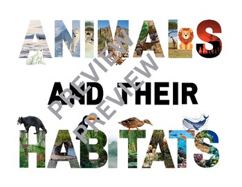 Preview of CKLA- 1st Grade Unit 8: Animals and Habitats- Title Pages, Bulletin Board