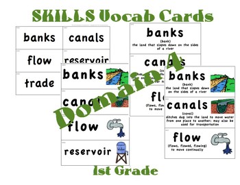 Preview of CKLA 1st Grade Vocabulary Cards Domain 4