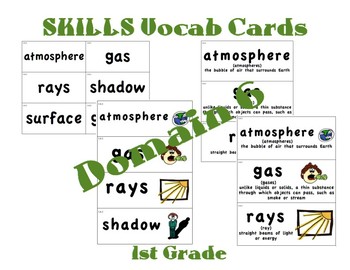 Preview of CKLA 1st Grade Vocabulary Cards Domain 6