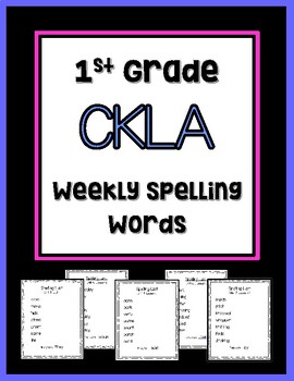 Preview of CKLA 1st Grade Weekly Spelling Words