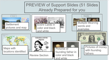 Preview of CKLA, 1st grade, Knowledge-Unit 10- A New Nation, Resource Slides (51)