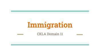 Preview of CKLA - 2nd Grade Knowledge Domain 11: Immigration