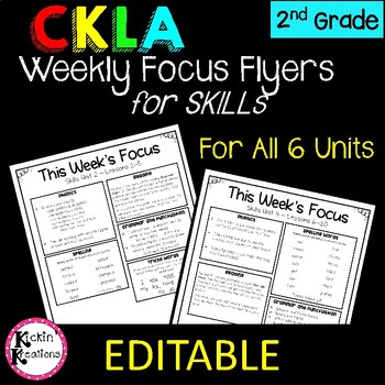 Preview of CKLA 2nd Grade Skills Weekly Focus Flyer