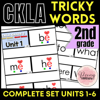 Preview of CKLA 2nd Grade Tricky Words | Heart Words | Science of Reading | SECOND GRADE