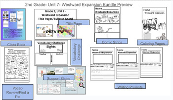 Preview of CKLA, 2nd Grade, Unit 7- Westward Expansion Bundle of Resources