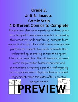 Preview of CKLA 2nd Grade, Unit 8: Insects, Comic Strip/Creative Writing