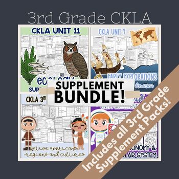 Preview of CKLA 3rd Grade Unit Supplements YEAR LONG BUNDLE!