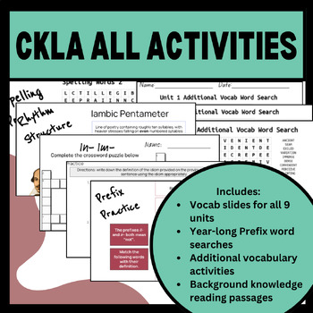 Preview of CKLA 5th Grade Ultimate BUNDLE: All slides + MORE word searches, crosswords