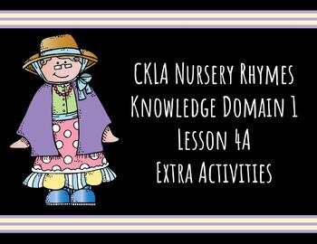 Preview of CKLA Core Knowledge Domain 1 Nursery Rhymes Lesson 4A and 4B Extra Activities