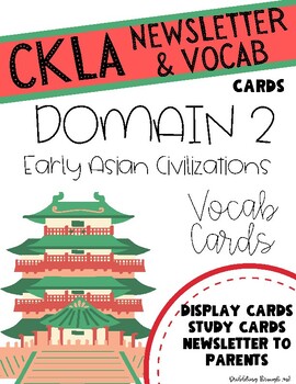 Preview of CKLA Domain 2 Early Asian Civilizations Vocabulary Cards & Newsletter Grade 2