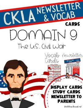 Preview of CKLA Domain 9 The U.S. Civil War Vocabulary Cards & Newsletter Grade 2