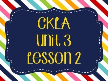 Preview of CKLA / EngageNY Unit 3 Lesson 2 Flipchart