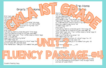 Preview of CKLA First Grade Fluency Passage: Unit 2, Week 4