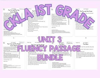 Preview of CKLA First Grade Fluency Passage: Unit 3 Bundle