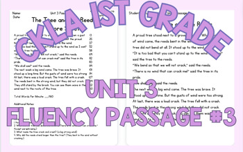 Preview of CKLA First Grade Fluency Passage: Unit 3, Week 3