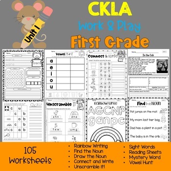 Preview of CKLA First Grade Skills: Work and Play Unit 1 (Amplify, EngageNY)