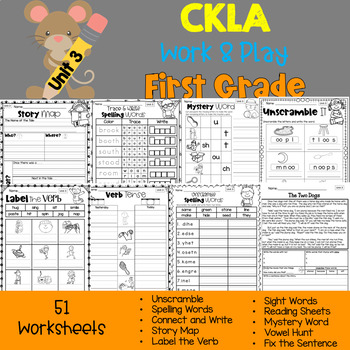 Preview of CKLA First Grade Skills: Work and Play Unit 3 (Amplify, EngageNY)