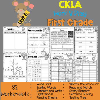 Preview of CKLA First Grade Skills: Work and Play Unit 6 (Amplify, EngageNY)