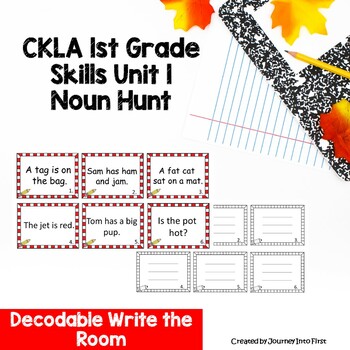Preview of CKLA First Grade Unit 1 Noun Activity Write the Room