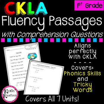 Preview of CKLA 1st Grade Decodable Fluency Passages with Comprehension