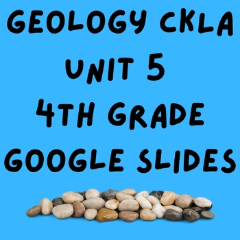 Preview of CKLA Geology Slides Unit 5 4th Grade with Kahoots, Blookets, Videos, & Images