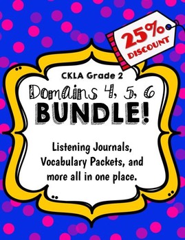 Preview of CKLA Grade 2 Domain 4, 5, 6 BUNDLE!