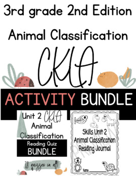 Preview of CKLA Grade 3 Animal Classification Reading Quiz and Journal BUNDLE (2nd edition)