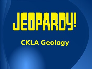 Preview of CKLA Grade 3 Geology Review Jeopardy Game