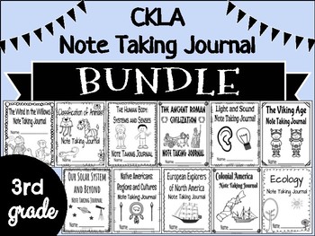 Preview of CKLA Grade 3 Note Taking BUNDLE (1st edition)