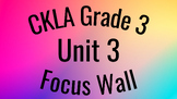 CKLA Grade 3 Unit 3 Focus Wall