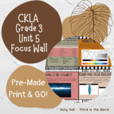 CKLA Grade 3 Unit 5 Focus Wall