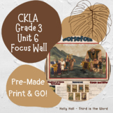 CKLA Grade 3 Unit 6 Focus Wall