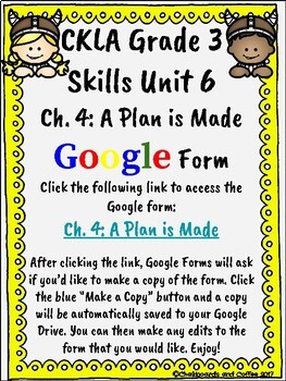 Preview of CKLA Grade 3 Unit 6: Vikings Ch. 4 Google Form (1st & 2nd edition)