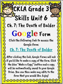 Preview of CKLA Grade 3 Unit 6: Vikings Ch. 7 Google Form (1st & 2nd edition)