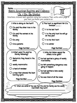 Preview of CKLA Grade 3 Unit 8 Ch. 1 Native Americans Reading Quiz (2nd edition)