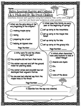 Preview of CKLA Grade 3 Unit 8 Ch. 5 Native Americans Reading Quiz (2nd edition)