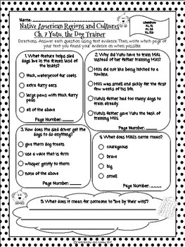 Preview of CKLA Grade 3 Unit 8 Ch. 7 Native Americans Reading Quiz (1st edition)