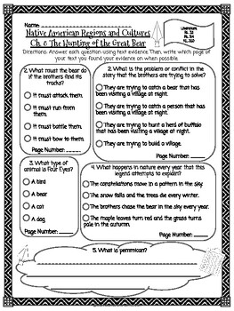 Preview of CKLA Grade 3 Unit 8 Ch. 8 Native Americans Reading Quiz (2nd edition)