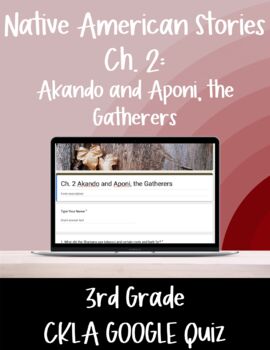 Preview of CKLA Grade 3 Unit 8: Native Americans Ch. 2 Google Form (2nd edition)