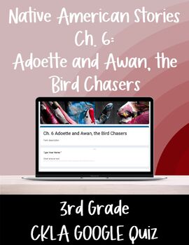 Preview of CKLA Grade 3 Unit 8: Native Americans Ch. 6 Google Form (2nd edition)