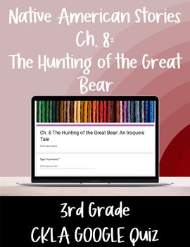 Preview of CKLA Grade 3 Unit 8: Native Americans Ch. 8 Google Form (2nd edition)